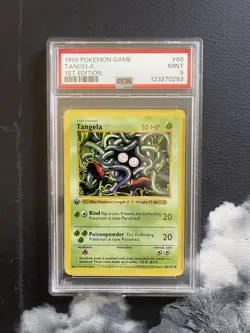PSA 9 1st Edition Tangela 1999 Pokemon Base Set #66 - Image 1