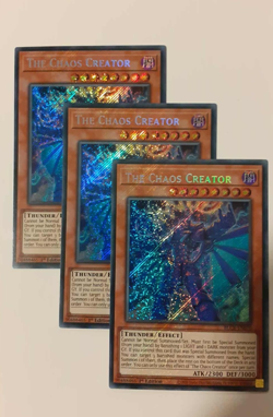 3 x The Chaos Creator (PLAYSET) SECRET RARE 1st Ed VLP BLCR-EN070 - Image 1