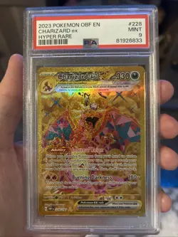 Pokemon TCG Charizard EX Obsidian Flames Holo Hyper Rare Card 228/197 PSA 9 - Image 1