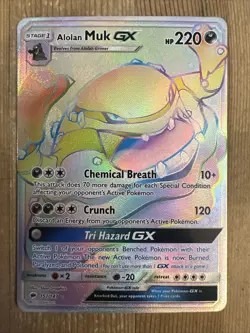 Alolan Muk GX - 157/147 - Pokemon Burning Shadows Sun & Moon Secret Rare Card LP - Image 1
