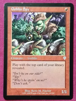 Magic The Gathering INVASION GOBLIN SPY red card MTG - Image 1