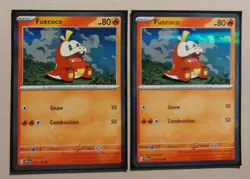 2x holo Fuecoco 036/198 Pokemon card Scarlet & Violet common NM - Image 1