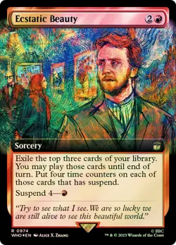 MTG FOIL Ecstatic Beauty Extended Art Surge Foil - Doctor Who Commander #974 - Image 1