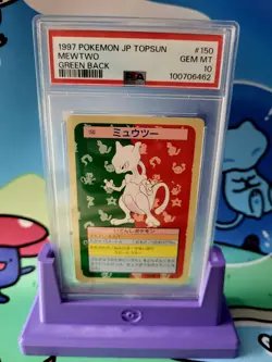 1997 Pokemon PSA 10 Gem Mint Topsun Mewtwo Green Back Vintage Japanese Pop 26! - Image 1