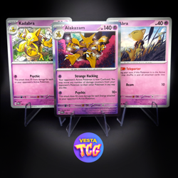 Pokemon TCG Alakazam Evolution Set with Abra & Kadabra Twilight Masquerade NM - Image 1