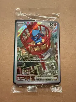 Pokemon Center Stamped Riolu - 010 Mega Evolution ETB Promo - Sealed - Image 1