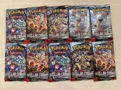 Stellar Crown Booster Packs (Lot of 10) factory sealed Pokemon TCG - Image 1