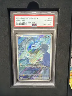 2023 POKEMON PAR EN-PARADOX RIFT ILLUSTRATION RARE #189 MANTYKE PSA 10 - Image 1