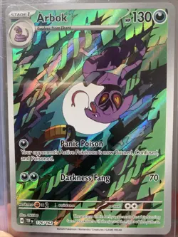 Pokemon! Arbok 176/162! Temporal Forces, Illustration Rare! Near Mint - Image 1