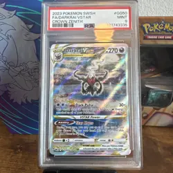 Darkrai VSTAR GG50 Crown Zenith Full Art PSA 9 Mint Pokemon TCG 2023 - Image 1