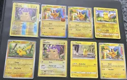 Pokemon TCG Pikachu Collection Of 8 Includes Cracked Ice Holo - Image 1