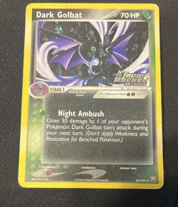 Pokemon Dark Golbat (Stamped) Holo Foil Played EX Team Rocket Returns 34/109 - Image 1