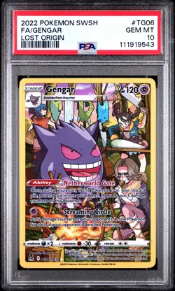 2022 POKEMON SWORD & SHIELD LOST ORIGIN #TG06 FULL ART/GENGAR PSA 10 - Image 1