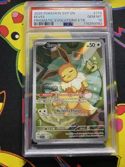 Pokemon TCG Eevee 173 Holo Promo Prismatic Evolutions PSA 10 - Image 1