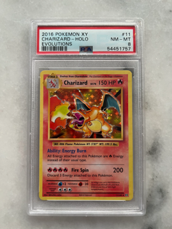 2016 Pokemon XY Charizard Holo Evolutions PSA 8 - Rare Collector Card - Image 1