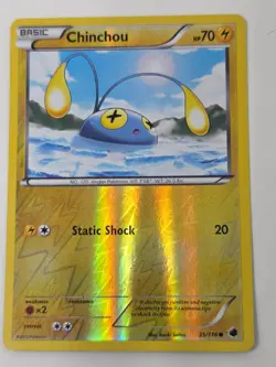 Pokemon Chinchou 35/116 Reverse Holo XY Flashfire 2013 Trading Card - Image 1