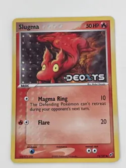 Pokemon Slugma 75/107 Reverse Holo EX Deoxys 2005 Trading Card - Image 1