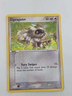 Pokemon Zigzagoon 7/10 Holo Promo EX Trainer Kit 2004 Colorless Basic Card - Image 1