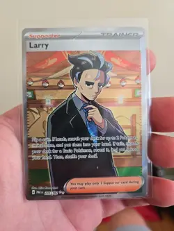 Pokemon TCG Larry 235/182 Sv04: Paradox Rift Ultra Rare Trainer Holo Card NM - Image 1