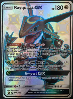 Rayquaza GX 177a/168 Hidden Fates Alternate Art Shiny Pokemon Card - Image 1