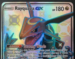 Rayquaza GX 177a/168 Hidden Fates Alternate Art Shiny Pokemon Card - Image 2