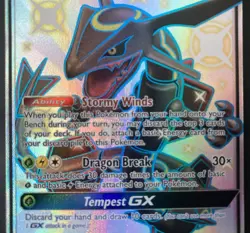 Rayquaza GX 177a/168 Hidden Fates Alternate Art Shiny Pokemon Card - Image 3