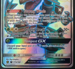 Rayquaza GX 177a/168 Hidden Fates Alternate Art Shiny Pokemon Card - Image 4