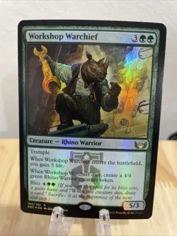 MTG Workshop Warchief FOIL #165/281 Streets of New Capenna Rare SNC NM/M - Image 1