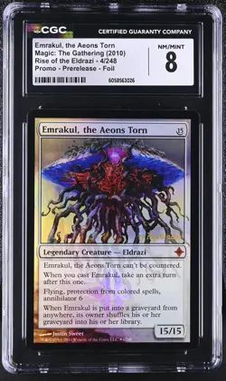 EMRAKUL, THE AEONS TORN Promotional Prerelease Foil Mythic CGC 8 MTG - Image 1