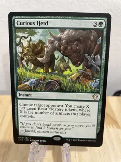 MTG Curious Herd Regular #059/322 Commander 2020 Rare C20 NM/M - Image 1
