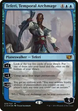 Teferi, Temporal Archmage - Foil Oversized Commander 2014 MP MTG - Image 1