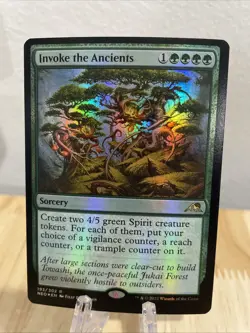 MTG Invoke the Ancients FOIL #193/302 Kamigawa: Neon Dynasty Rare NEO NM/M - Image 1