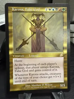 MTG Magic the Gathering Scourge Karona, False God - Image 1