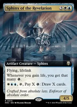 Sphinx of the Revelation - Ripple Foil Extended Art MH3C LP MTG - Image 1