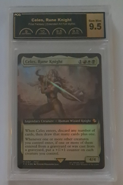 PCG 9.5 Gem Mint Celes RuneKnight EXT FOIL Final Fantasy MTG Magic the Gathering - Image 1