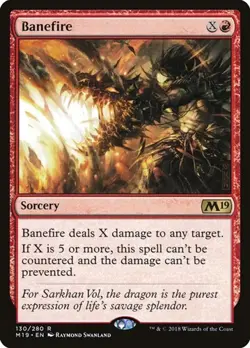 1x Banefire NM Eng MTG - Core Set 2019 - Image 1