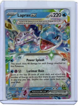 Lapras ex 032/142 Sv07: Stellar Crown Holo Rare Pokemon TCG Near Mint Pack Fresh - Image 1