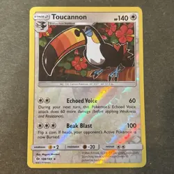 Toucannon 108/149 Reverse Holo Sun & Moon Base Set Pokemon - Image 1