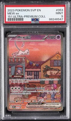 2023 POKEMON SVP EN-SV BLACK STAR PROMO 151 ULTRA-PREM COLL #053 MEW EX PSA 9 - Image 1
