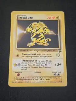 Electabuzz 024/130 Base Set 2 Regular Black Star Rare Pokemon TCG MP - Image 1