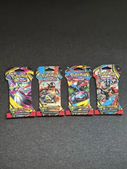 Pokemon TCG (4) Mega Evolutions Sleeved Booster Packs - Full Art Set : Lot Of 4 - Image 1