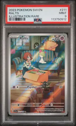 2023 POKEMON SVI EN-SCARLET & VIOLET ILLUSTRATION RARE #211 RALTS PSA 9 - Image 1