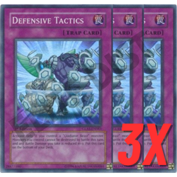 Yugioh Defensive Tactics (GLAS-EN083) 1st Ed SUPER RARE HOLO (NEAR MINT) (3X) - Image 1
