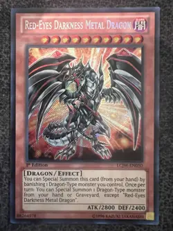 Yugioh Red-Eyes Darkness Metal Dragon LCJW-EN050 Secret Rare 1st Edition NM - Image 1