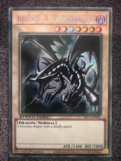 Yugioh Red-Eyes Black Dragon SBC1-ENF01 Speed Duel Secret Rare 1st Edition NM - Image 1