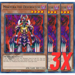 Yugioh Makyura the Destructor (LED7-EN008) 1st Edition RARE (NEAR MINT) (3X) - Image 1