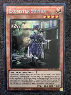 Yugioh Exosister Sophia MP23-EN255 Prismatic Secret Rare 1st Edition NM - Image 1