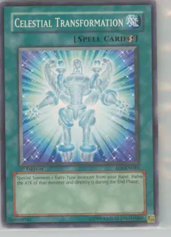 YuGiOh Enemy of Justice Celestial Transformation #EOJ-EN044 1st Ed NM or Better - Image 1