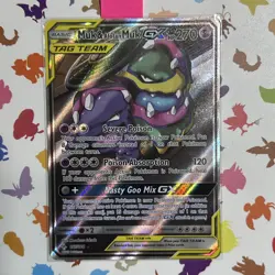 Pokemon TCG Muk Alolan Muk GX Full Art Holo Card 197/214 Sm-Unbroken Bonds - Image 1