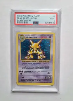 Pokemon Alakazam Shadowless PSA 2 GOOD 1999 Base Set Holo Rare Card #1 - Image 1